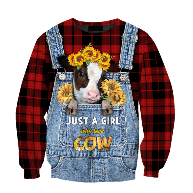 Farmer Style Cow Sunflower 3D All Over Print  Hoodie TR0909203