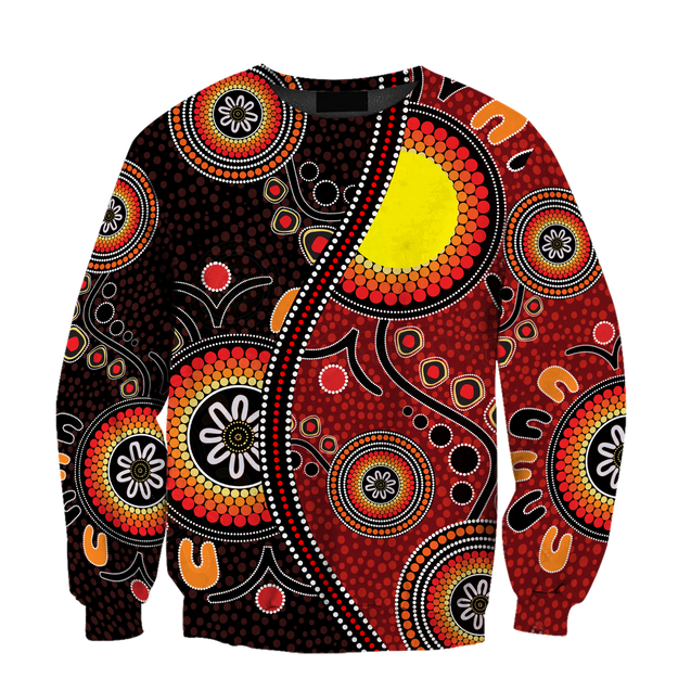 Aboriginal Australia Flag Dot Painting Art Shirt For Men And Women