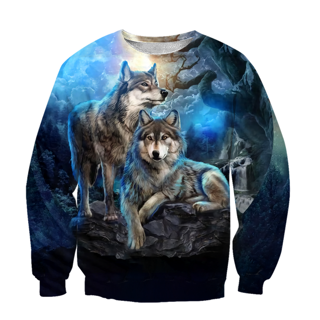 Wolf Hoodie T Shirt Cloak For Men and Women HAC220402-Apparel-NM-Hoodie-S-Vibe Cosy™