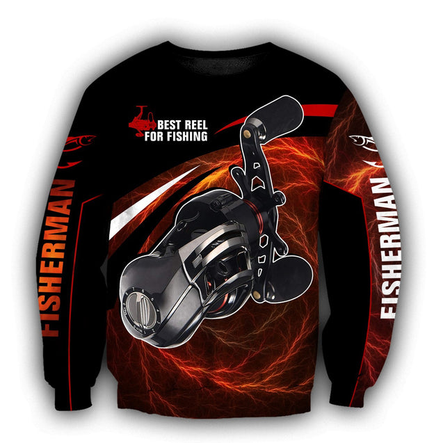 Best spinning reels for bass fishing 3D all over printing shirts for fisherman fire color TR030102 - Amaze Style™-Apparel