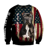 Pit Bull Terrier American Flag 3D All Over Print Hoodie