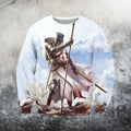 3D All Over Printed Knights Templar T-shirt Hoodie-HP Arts-Sweatshirt-5XL-Vibe Cosy™