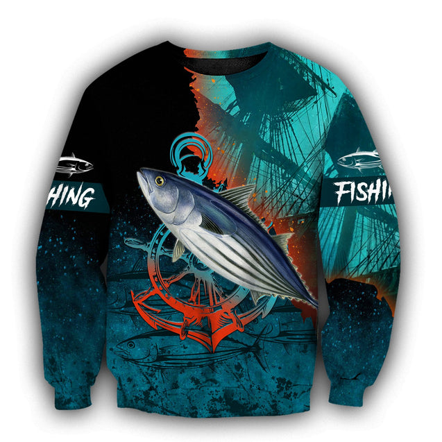 Saltwater Fishing on the helm 3D all over shirts for men and women TR030301 - Amaze Style™-Apparel