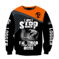 Logger Chainsaw I'm Stop When I Am Done Orange Unisex Shirts