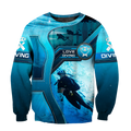 Scuba Diving 3D All Over Printed Shirts For Men and Women-ALL OVER PRINT HOODIES-HP Arts-Sweatshirt-S-Vibe Cosy™