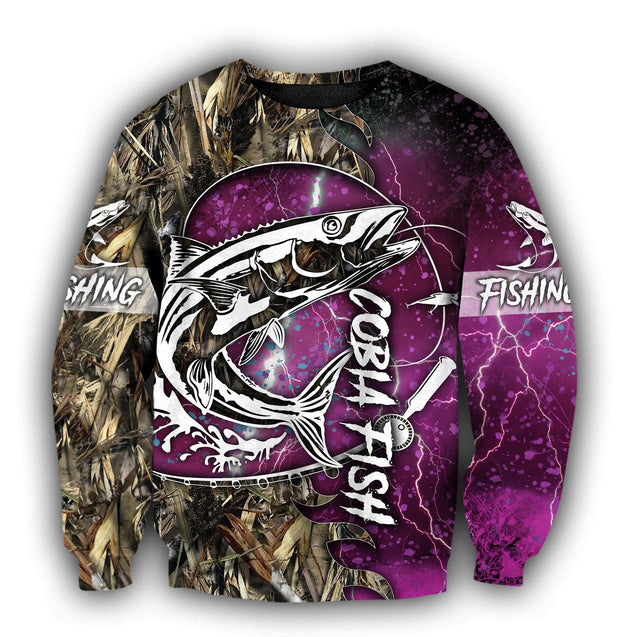 Cobia Fishing camo all over printed shirts for men and women purple color TR251202 - Amaze Style™-Apparel