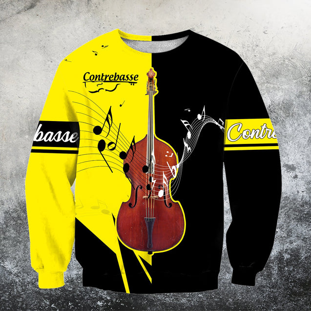 Contrebasse yellow music 3d hoodie shirt for men and women HG HAC20123-Apparel-HG-Sweater-S-Vibe Cosy™