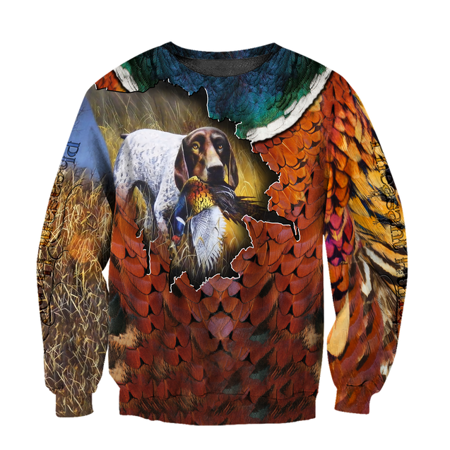 Pheasant GSP Hunting 3D All Over Printed Shirts For Men And Women AZ100102-Apparel-MP-Sweatshirts-S-Vibe Cosy™