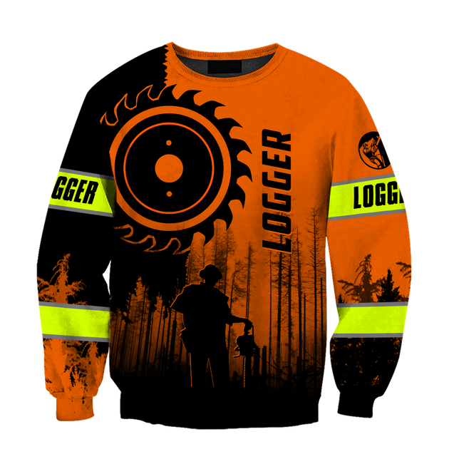 Logger Circle Saw Blade Man Orange Unisex Shirts TR0910203