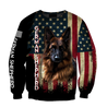 German Shepherd American Flag 3D All Over Print Hoodie