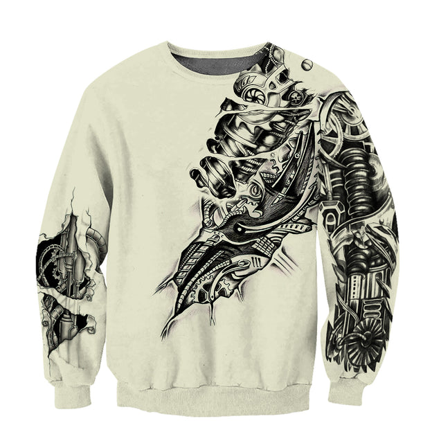 All Over Printed Mechanic Tattoo Hoodie For Men and Women NTNST1012202