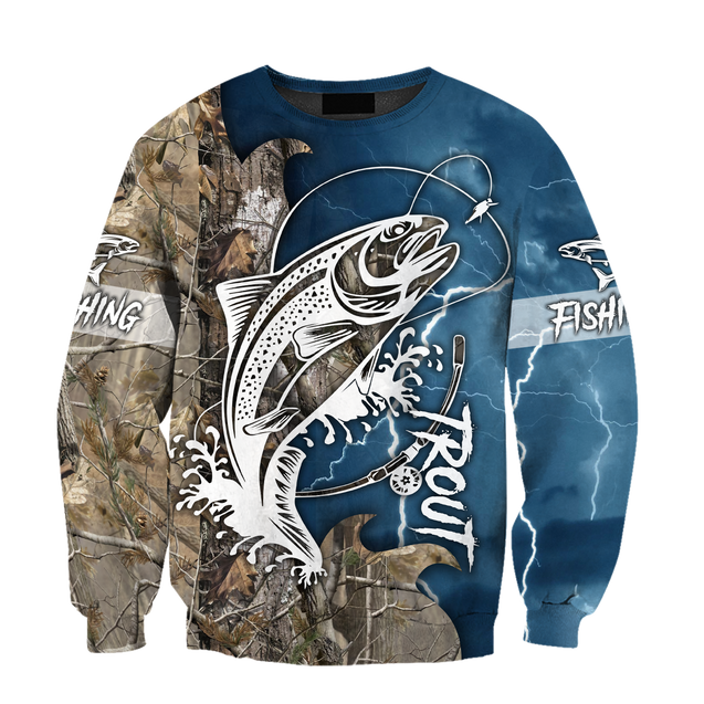 Trout Fishing Tattoo camo shirts for men and women blue color TR2108203