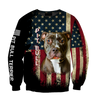 Pit Bull Terrier American Flag 3D All Over Print Hoodie TR0510202