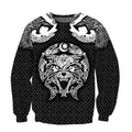 3D All Over Print Celtic Viking Wolf Hoodie NTN08252002