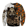 Boar Hunter Oreange Camo 3D All Over Print  Hoodie DL20102003