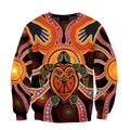 Aboriginal Turtle Touch the Sun Bedding Set, Australia Indigenous Painting Art shirts for men and women-Apparel-Huyencass-Sweat Shirt-S-Vibe Cosy™