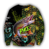 Northern Pike Fishing on skin 3D all over printing shirts for men and women TR070102 - Amaze Style™-Apparel