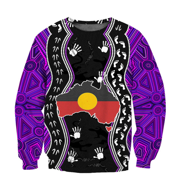 Aboriginal Australia Indigenous Map Purple Shirt For Men and Women