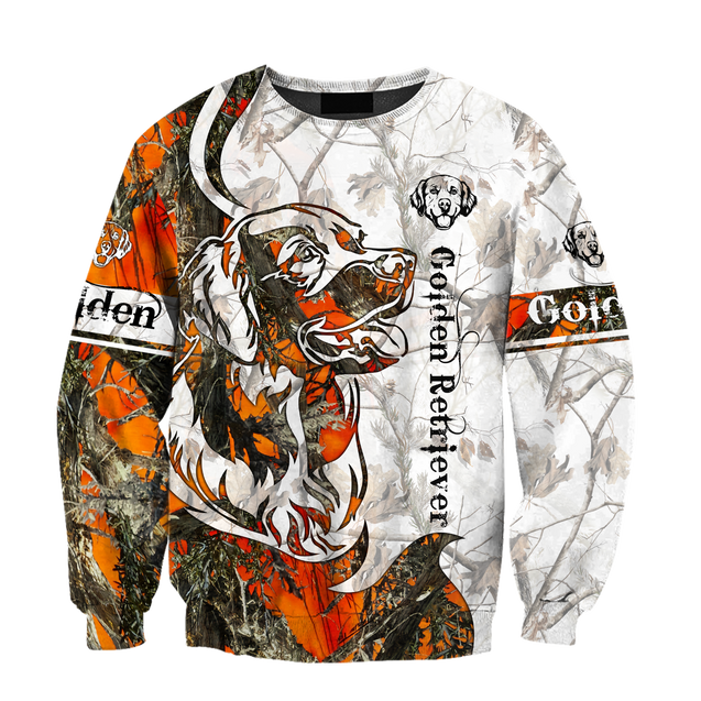 Deer Hunting Golden Retriever Camo 3D All Over Print  Hoodie TR1708203S