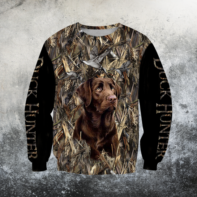 3D All Over Printed Brown Dog hunting Hoodie-Apparel-HP Arts-Sweat Shirt-S-Vibe Cosy™