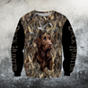 3D All Over Printed Brown Dog hunting Hoodie-Apparel-HP Arts-Sweat Shirt-S-Vibe Cosy™