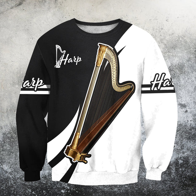 Harp music 3d hoodie shirt for men and women HG HAC21123-Apparel-HG-Zip hoodie-S-Vibe Cosy™