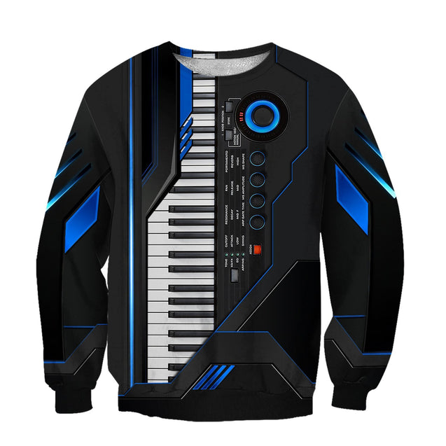 Piano keyboard 3d music hoodie, shirt for men and women HG HAC281101-Apparel-HG-Sweater-S-Vibe Cosy™