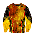 Aboriginal Australia Rock Painting Hand Lizard Art Golden Style shirts for men and women TR2606204S-Apparel-Huyencass-Sweat Shirt-S-Vibe Cosy™