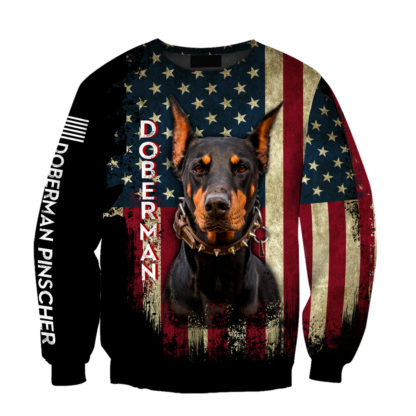 Doberman Pinscher American Flag 3D All Over Print Hoodie