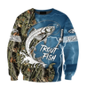 Trout Fishing blue Tattoo camo shirts for men and women TR2108202