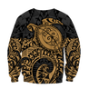 Samoa Polynesian Hoodie Gold Turtle Flowing 3d all over printed shirt and short for man and women AZ130201 PL-Apparel-PL8386-Hoodie-S-Vibe Cosy™