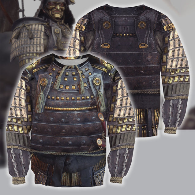 3D All Over Printed Samurai Armor Tops-Apparel-HP Arts-Sweatshirt-S-Vibe Cosy™