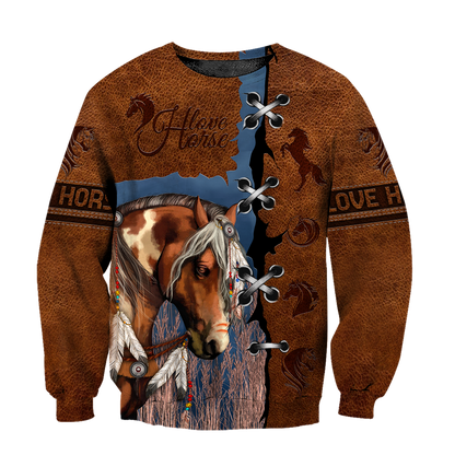 Brown Horse 3D All Over Printed Shirts TR1606201S-Apparel-TA-Sweatshirts-S-Vibe Cosy™