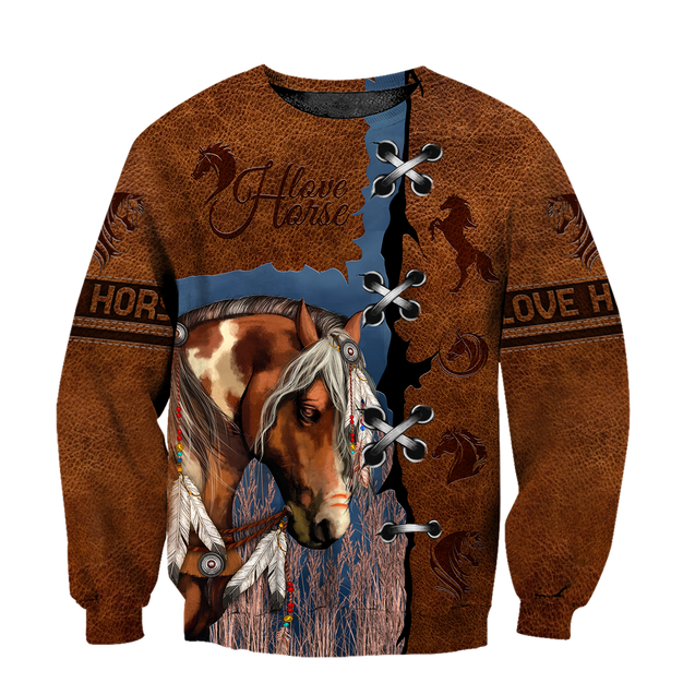 Brown Horse 3D All Over Printed Shirts TR1606201S-Apparel-TA-Sweatshirts-S-Vibe Cosy™