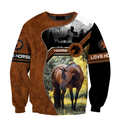 Love Horse 3D All Over Printed Shirts For Men and Women TA08312004