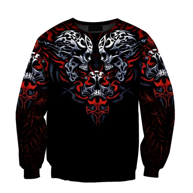 Awesome Confronting Skulls Hoodie For Men And Women MEI