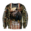 United States Moose Hunting Legend 3D All Over Print Hoodie TR1209201