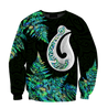 Hei Matau Fish Hook Silver Fern Maori Paua Shell Unisex Shirts