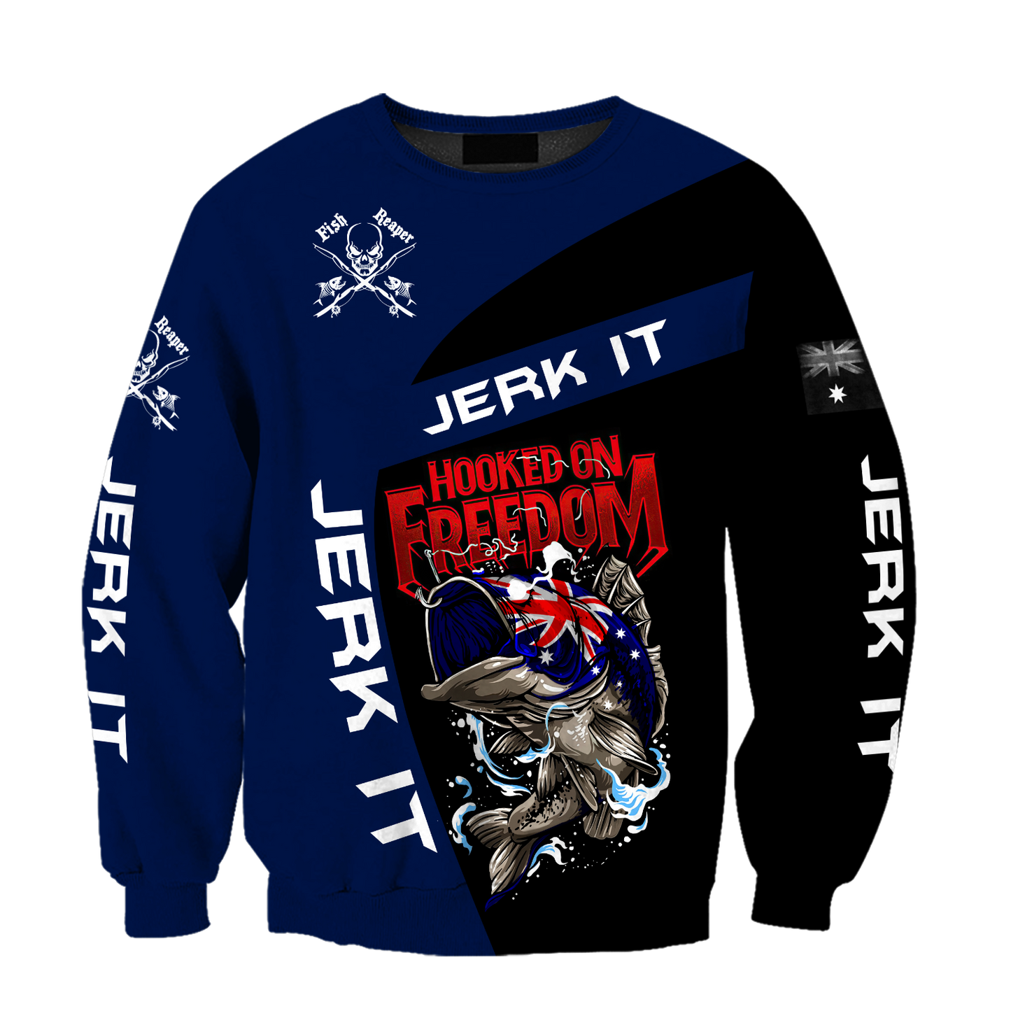 Hooked on Freedom Australia Fishing 3D printed shirts for men and women