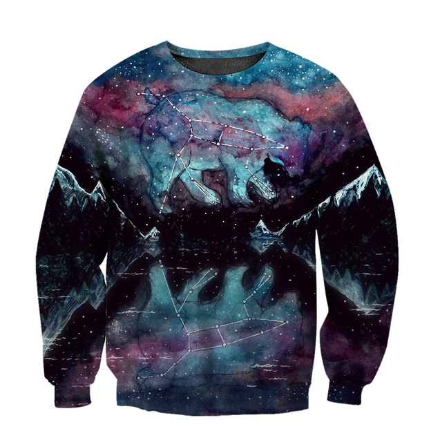 Love Bear Galaxy 3D all over printed shirts for men and women AZ091201 PL-Apparel-PL8386-sweatshirt-S-Vibe Cosy™