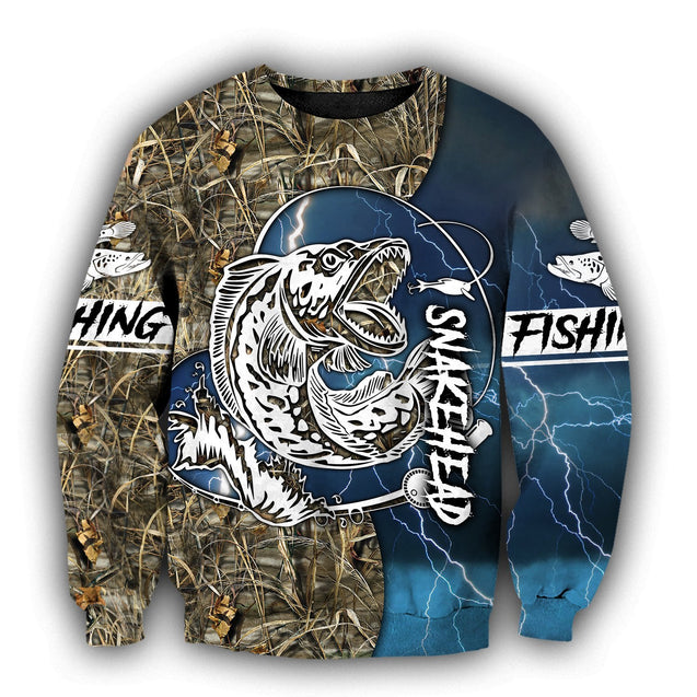 Snakehead Fishing Blue camo Women's Men's clothing TR161202 - Amaze Style™-Apparel