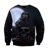 Skull And Owl All Over Printed Hoodie For Men And Women MEI