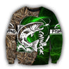 Chinook Fishing Salmon camo all over printed shirts for men and women green color TR040102 - Amaze Style™-Apparel