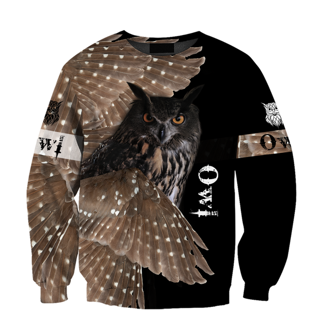 Beautiful All Over Printed Owl Hoodie TR19082003-MEI