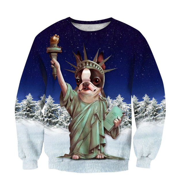 Beautiful 3D liberty chihuahua dog HAC24 HG17101-Apparel-HG-Sweatshirt-S-Vibe Cosy™