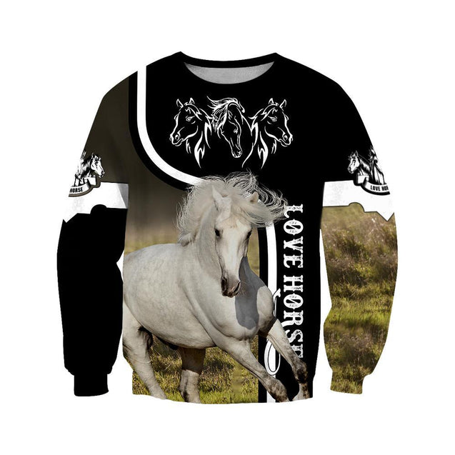 Love Horse Shirt - Winter Set for Men and Women JJ281201-Apparel-NNK-Sweat Shirt-S-Vibe Cosy™