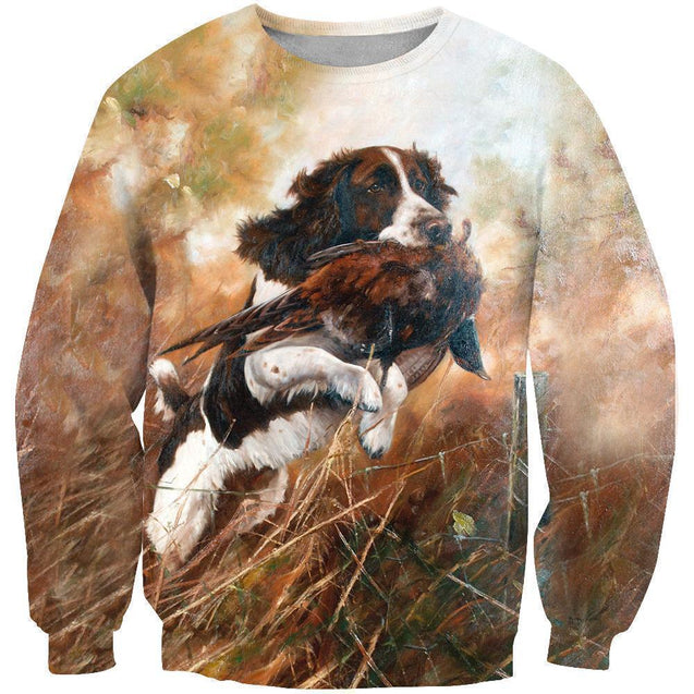 3D All Over Print Hunting Dog Pheasant Hoodie-Apparel-Phaethon-Sweatshirt-S-Vibe Cosy™