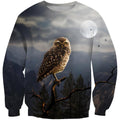 3D All Over Print Owl Drinking Coffee Shirts-Apparel-Phaethon-Sweatshirt-S-Vibe Cosy™