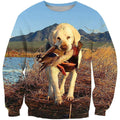 3D All Over Print Hunting Dog Zip Hoodie-Apparel-Phaethon-Sweatshirt-S-Vibe Cosy™