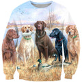 3D All Over Print Hunting Dog Hoodie-Apparel-Phaethon-Sweatshirt-S-Vibe Cosy™